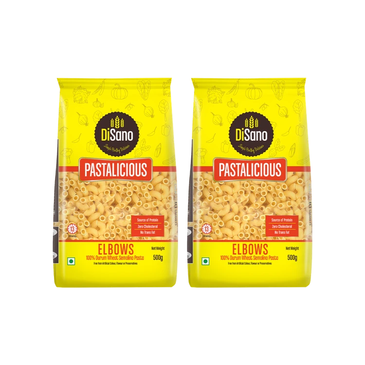 Disano Elbow Pasta (100 % Durum Wheat) - Pack of 2