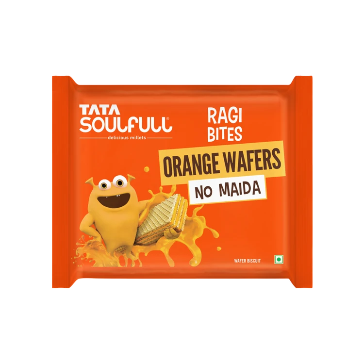 Tata Soulfull Ragi Bites Orange Wafers (No Maida)