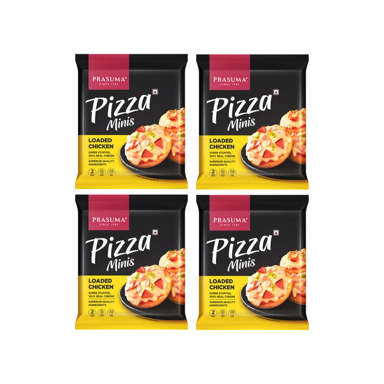 Prasuma Loaded Chicken Pizza Minis - Pack of 4