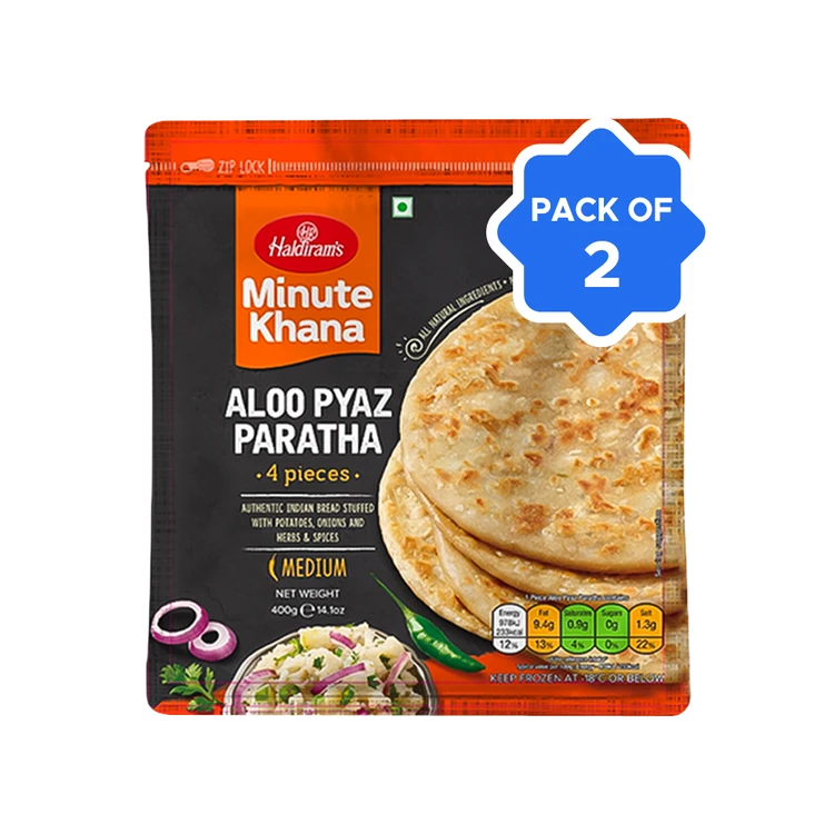Haldiram's Aloo Pyaz Paratha (Frozen) - Pack of 2