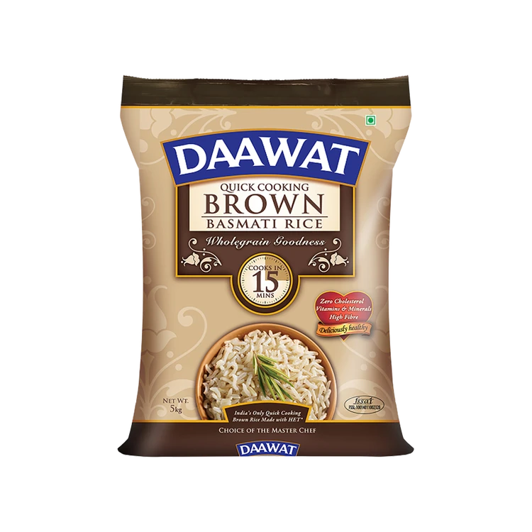 Daawat Brown Basmati Rice (Extra Long Grain) (Kempu Basmati Akki)