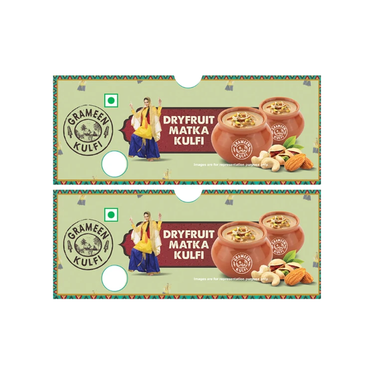 Grameen Dry Fruit Matka Matka Kulfi - Pack of 2 - Pack of 2