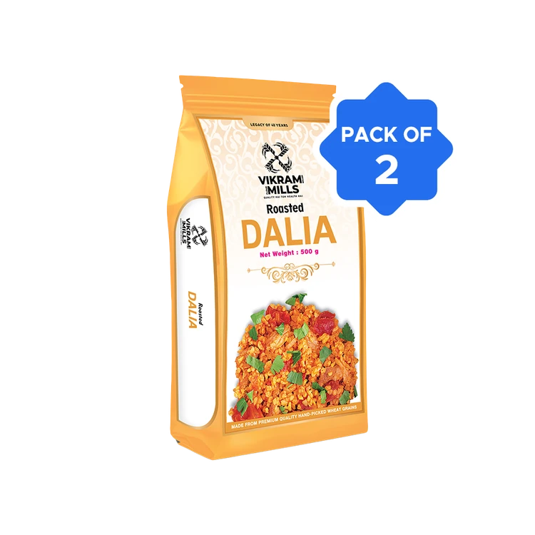Vikram Mills Roasted Daliya - Pack of 2 (Godhi Rave)