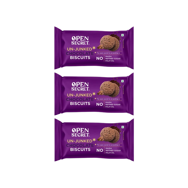 Open Secret Zero Maida Healthy Millet Biscuit - Chocolate - Pack of 3