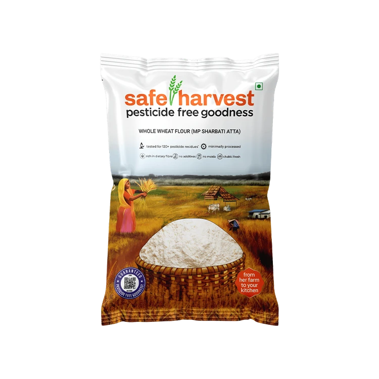Safe Harvest Wheat Pesticide Free Atta
