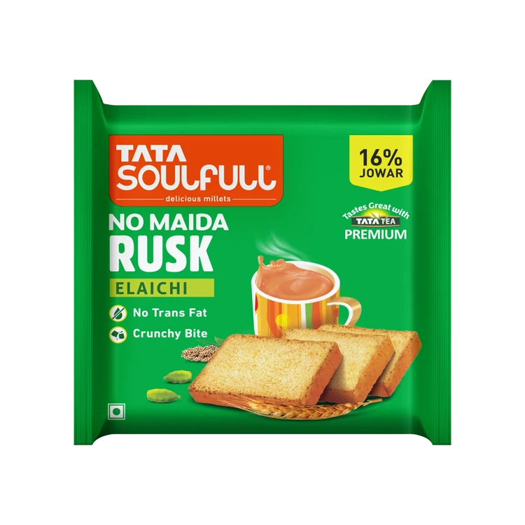 Tata Soulfull No Maida Elaichi Rusk (16% Jowar)