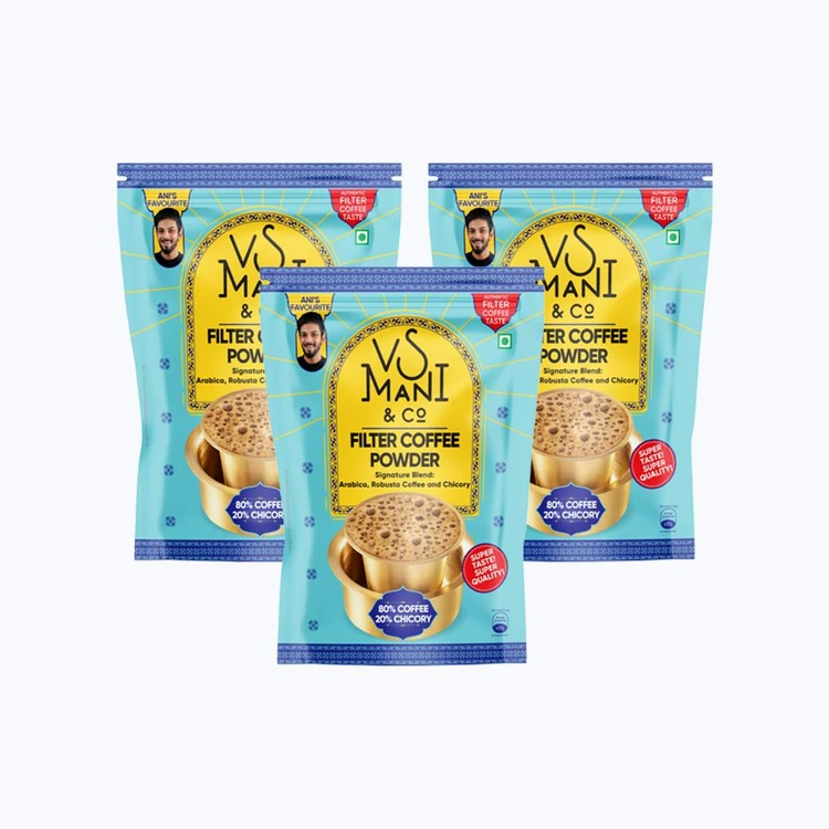 VS Mani & Co. Filter Coffee with 20% Chicory - Pack of 3