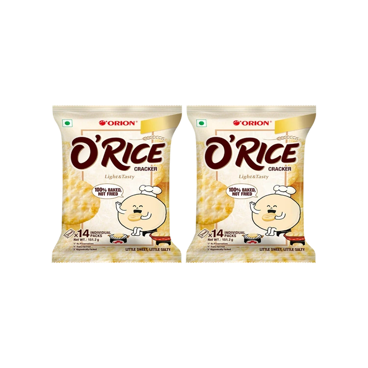 Orion Light & Tasty O'Rice Crackers - Pack of 2