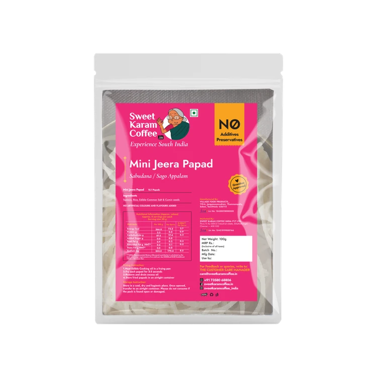 Sweet Karam Coffee Mini Jeera Papad Chips