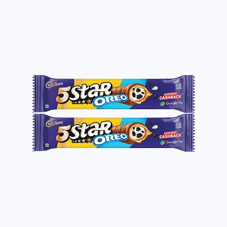 Cadbury 5 Star Oreo Chocolate Filled Bar - Pack of 2