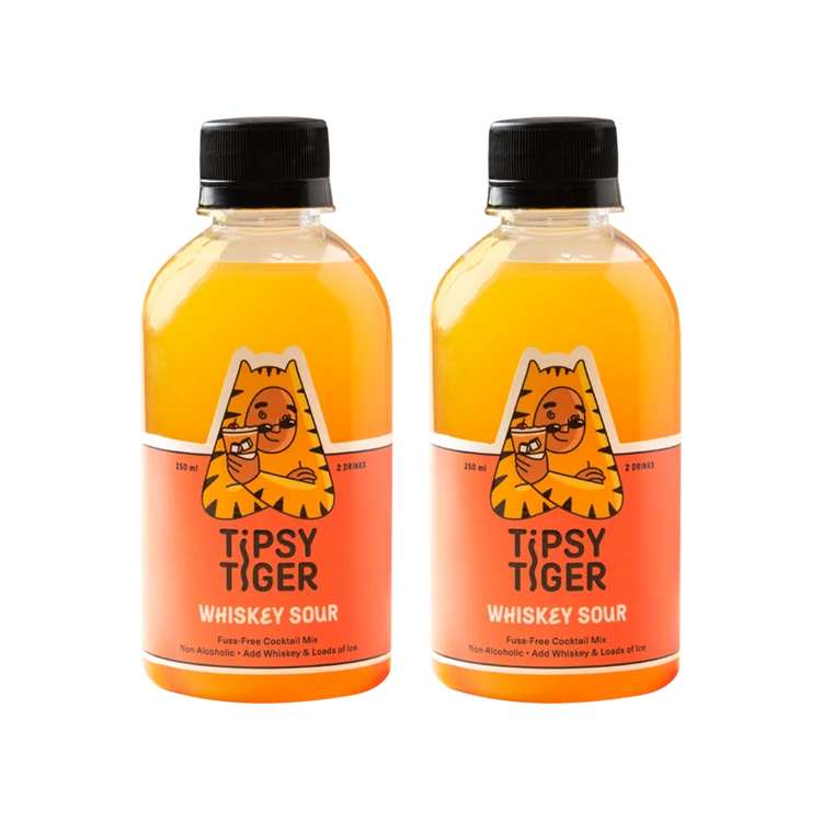 Tipsy Tiger Whiskey Sour Cocktail Mix - Pack of 2