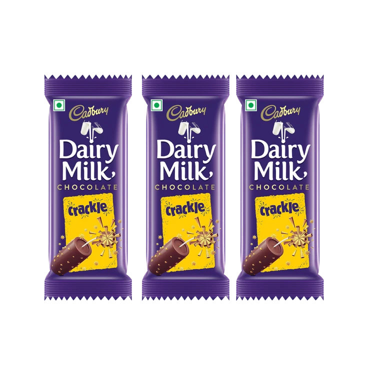 Cadbury Dairy Milk Crackle Milk Chocolate Bar - Pack of 3