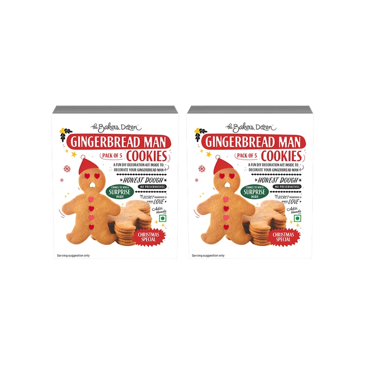 The Baker's Dozen Gingerbread Man Cookies - Pack of 2