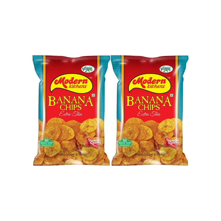Modern Kitchens Spicy Banana Chips - Pack of 2