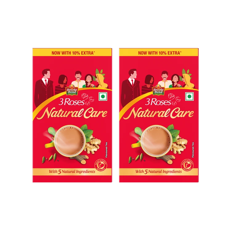 Brooke Bond 3 Roses Natural Care Tea - Pack of 2