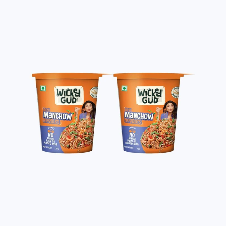 WickedGud Desi Manchow Cup Noodles - Pack of 2