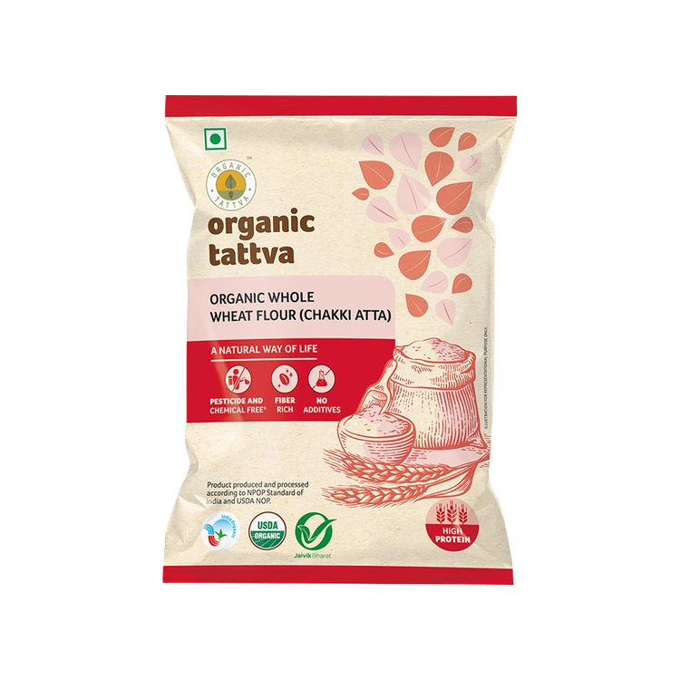 Organic Tattva Wheat Organic Atta - 1 kg
