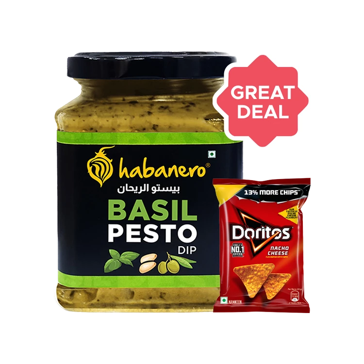 Habanero Basil Pesto Dip + Doritos Cheese Nachos Combo