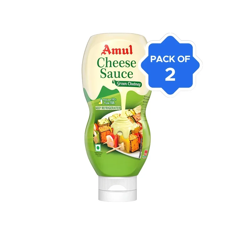 Amul Green Chutney Cheese Sauce - Pack of 2