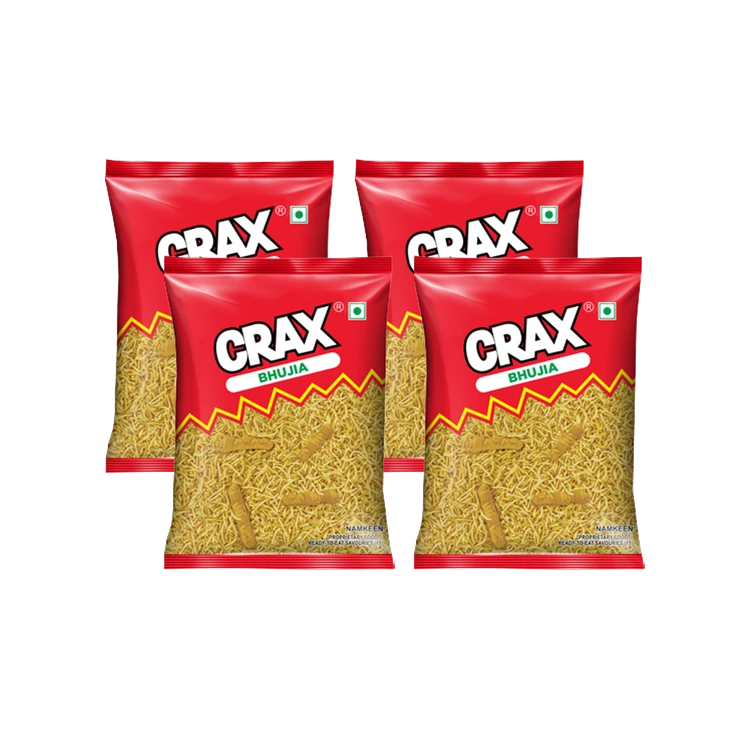 Crax Bhujia Namkeen Snacks - Pack of 4