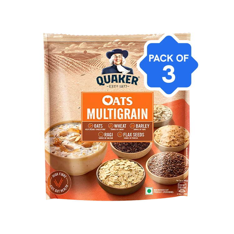 Quaker Multigrain Rolled Oats Porridge - Pack of 3