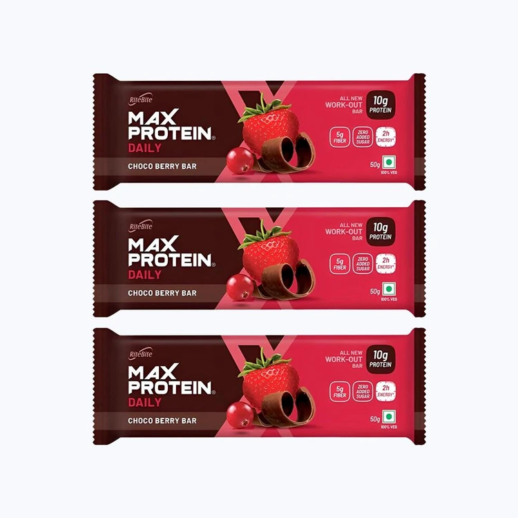 RiteBite Max Protein Daily Choco Berry 10 g Protein Bar - Pack of 3
