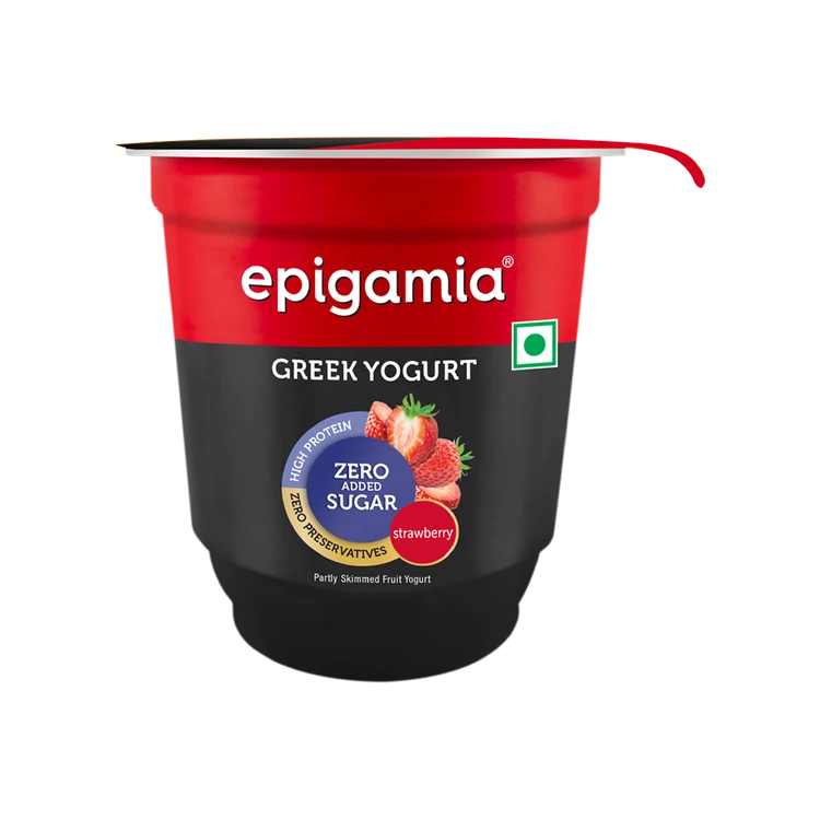 epigamia Strawberry Yogurt (No Added Sugar)