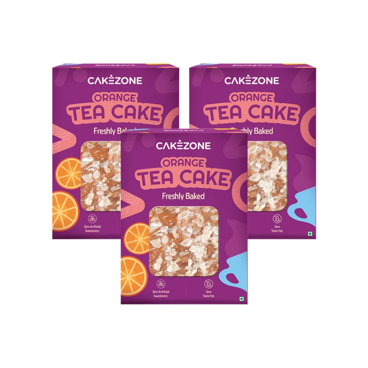 CakeZone Orange Teacake - Pack of 3