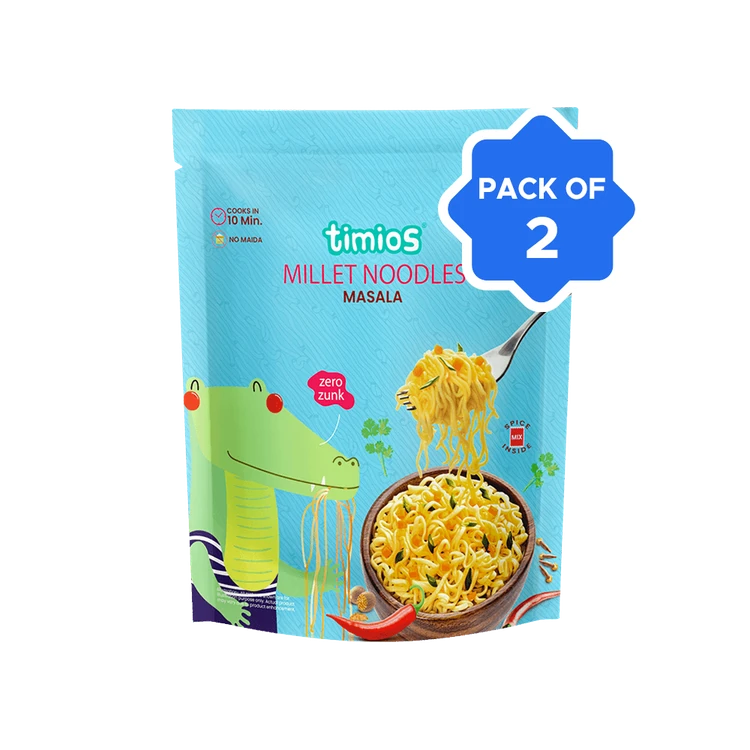 Timios Millet Masala Flavoured Instant Noodles - Pack of 2