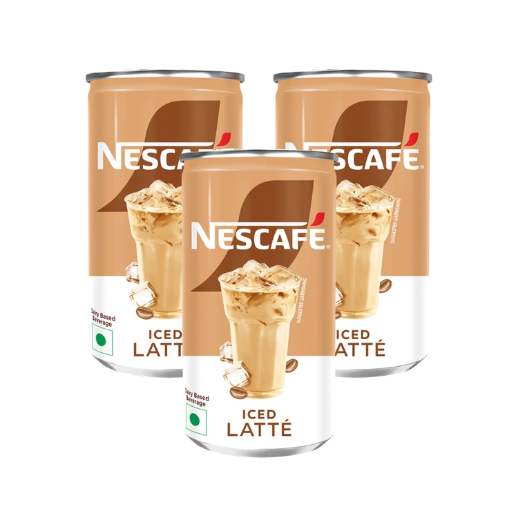 Nescafe Cafe Style Cold Coffee, Iced Latte - Pack of 3