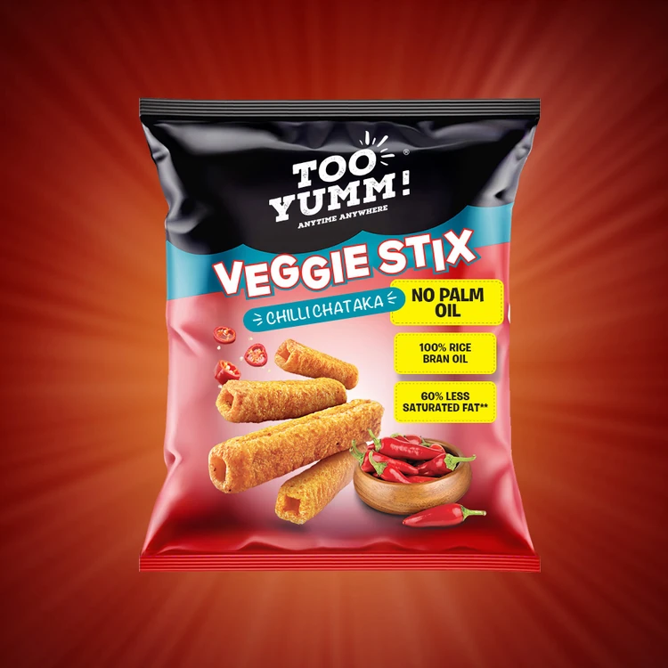 Too Yumm Veggie Stix Chili Chataka Spicy Crisps
