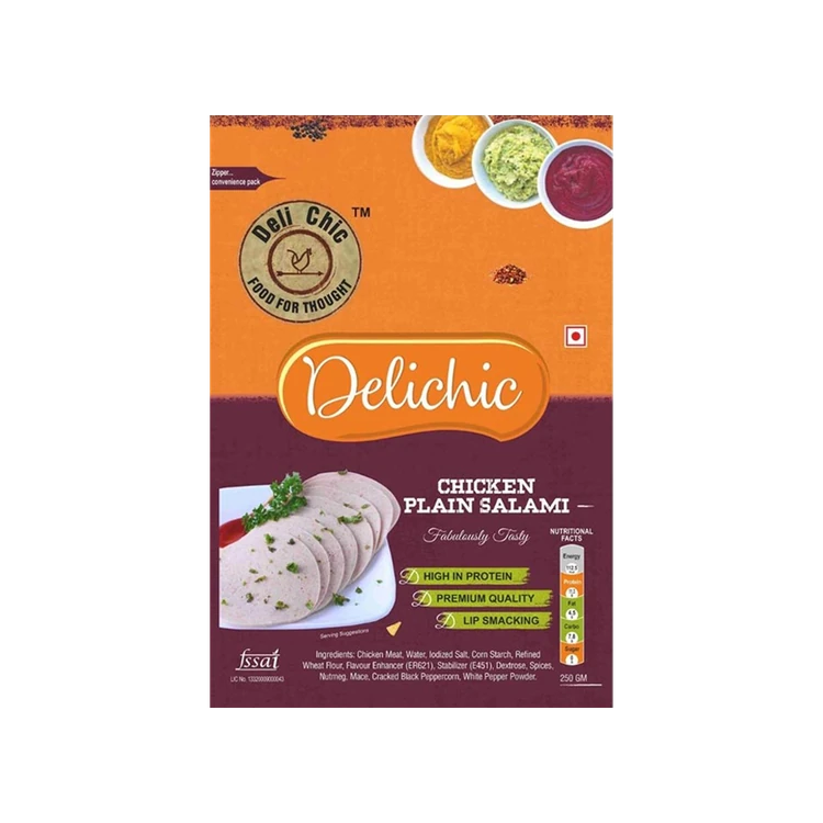 Delichic Chicken Plain Salami (Frozen)