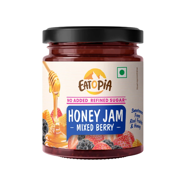 Eatopia Honey Mixed Berry Jam (No Added Sugar)