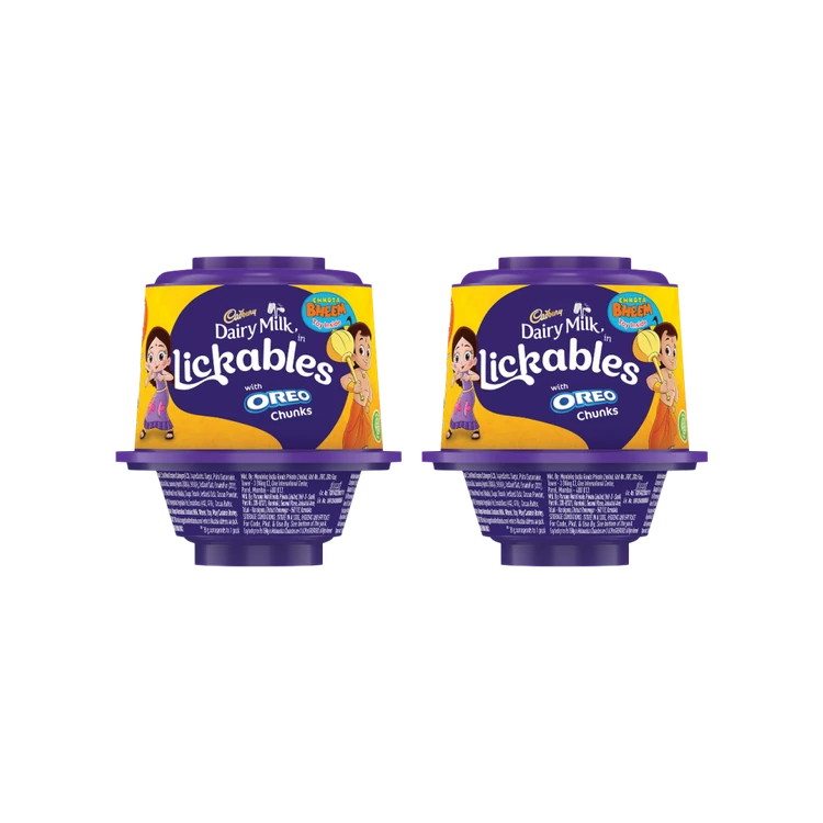 Cadbury Dairy Milk Lickables Shaped Chocolates with Oreo Chunks - Pack of 2