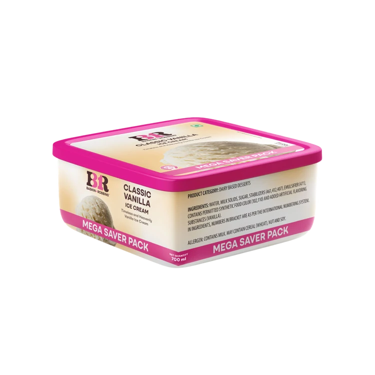 Baskin Robbins Classic Vanilla Ice Cream Tub