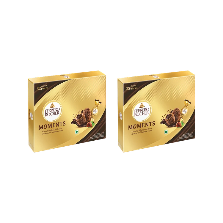 Ferrero Rocher Moments Chocolate Gift Pack (32 pieces) - Pack of 2