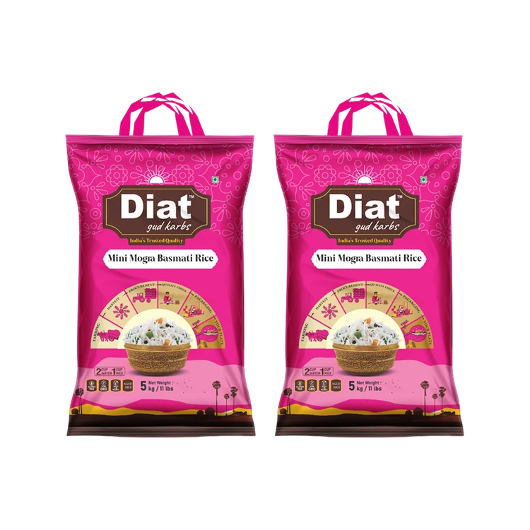 Diat Mini Mogra Basmati Rice - Pack of 2 (Mogra Basmati Akki)