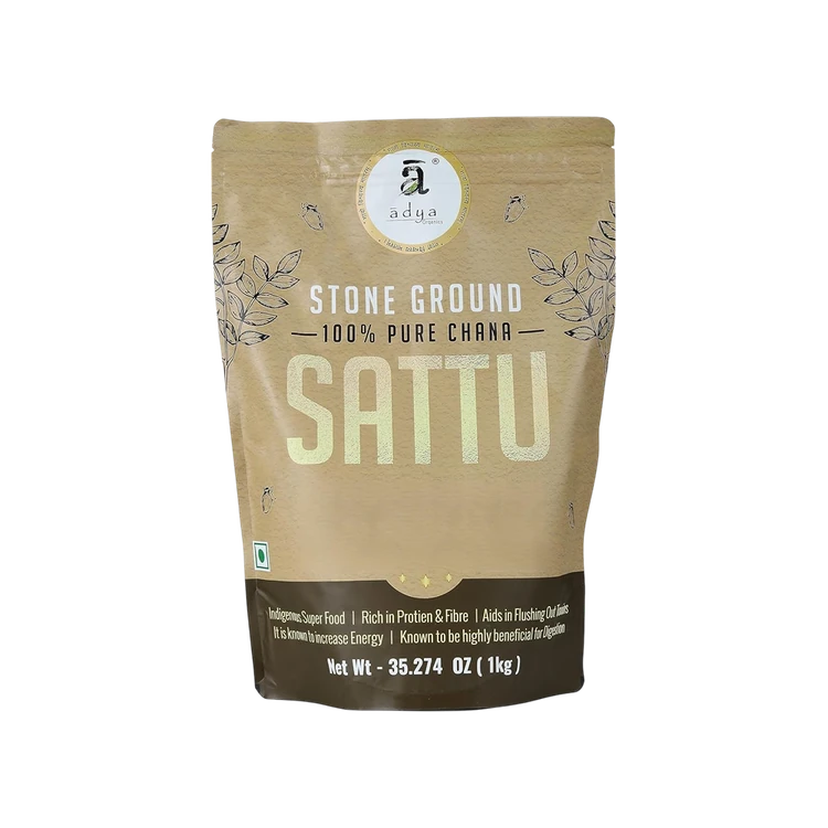 Adya Organics 100% Pure Chana Organic Sattu Powder