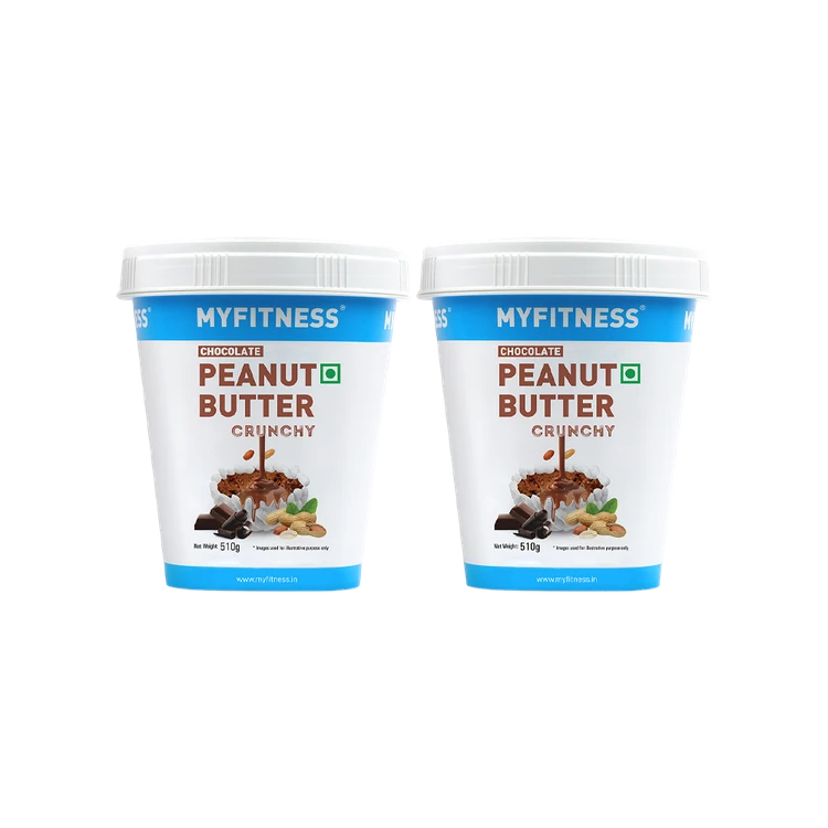 MyFitness High Protein Chocolate Crunchy Peanut Butter Spread - Pack of 2
