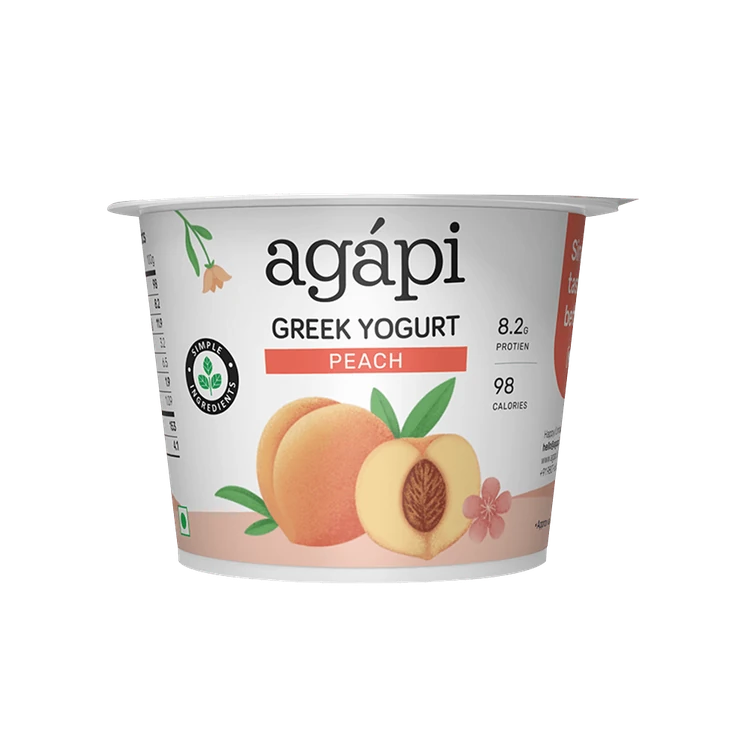 Agapi Peach Flavoured Greek Yogurt
