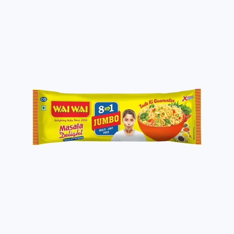Wai Wai Masala Delight 8 in 1 Jumbo Instant Noodles