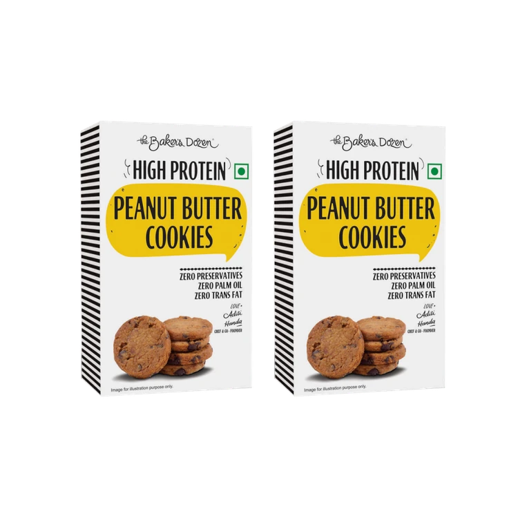The Baker's Dozen High Protein Peanut Butter Cookies - Pack of 2