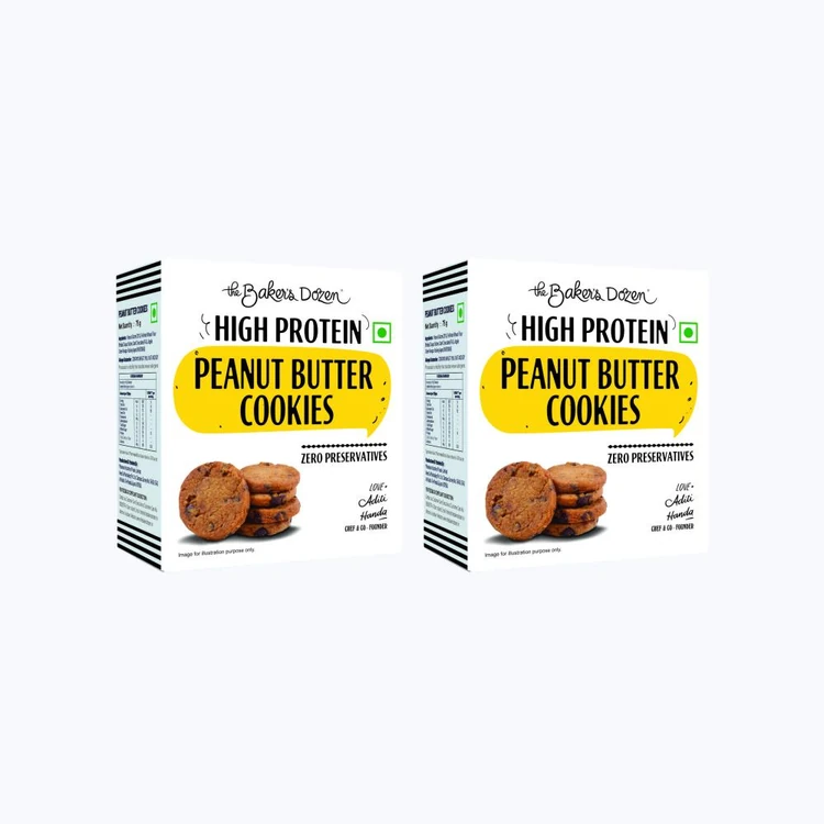 The Baker's Dozen High Protein Peanut Butter Cookies - Pack of 2