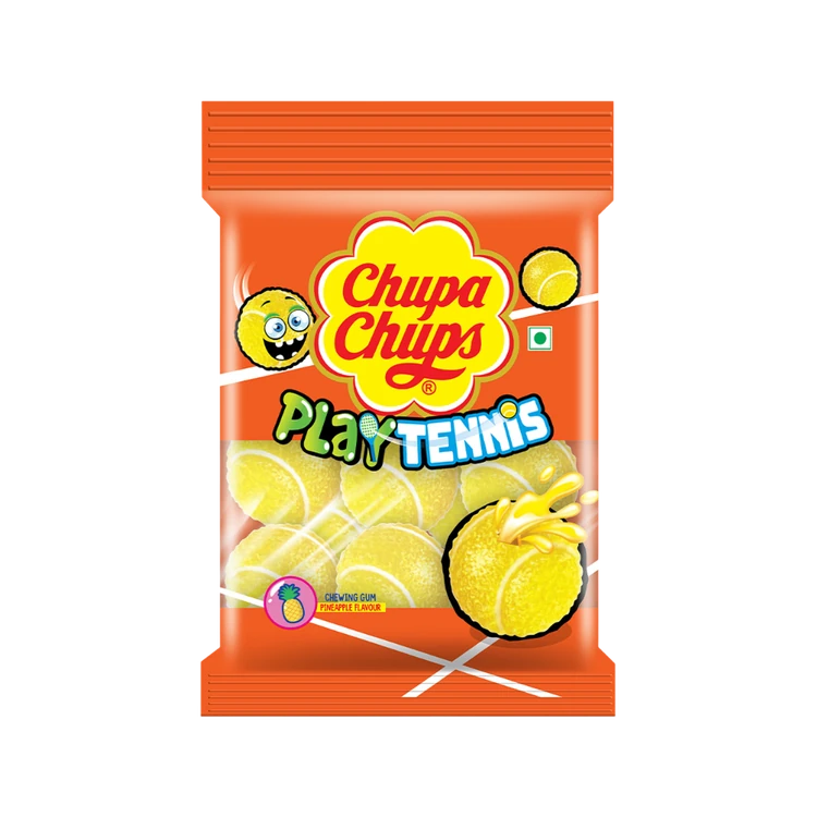 Chupa Chups Pineapple Flavour Tennis Ball Shaped Chewing Gum