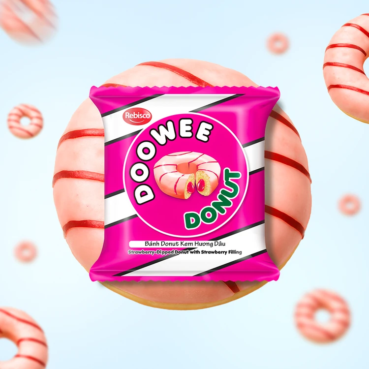 Doowee Donut Strawberry Donut