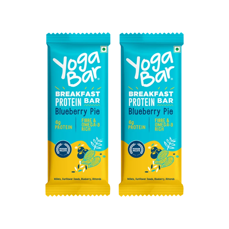 Yoga Bar Blueberry Pie Breakfast Protein Bar - Pack of 2
