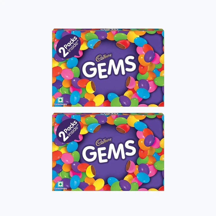 Cadbury Gems Duo Shaped Chocolates Pack - Pack of 2