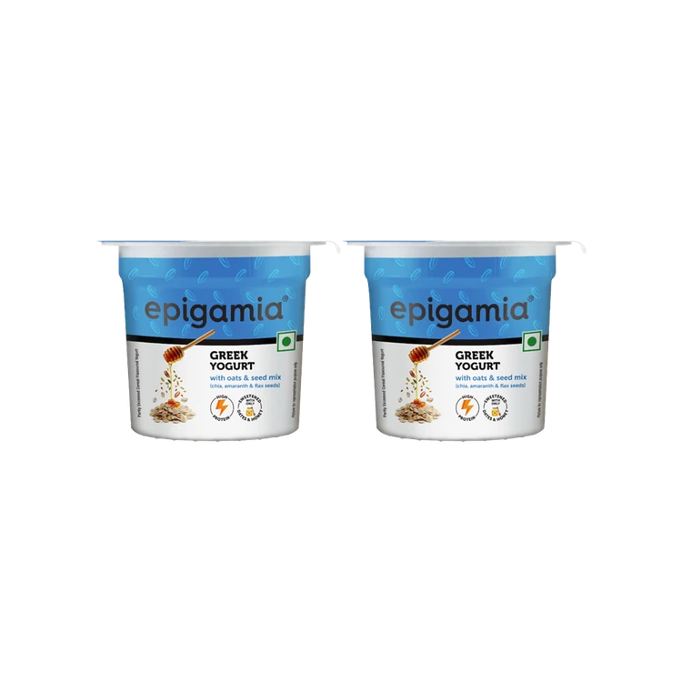 epigamia Greek Yogurt With Oats & Seed Mix - Pack of 2