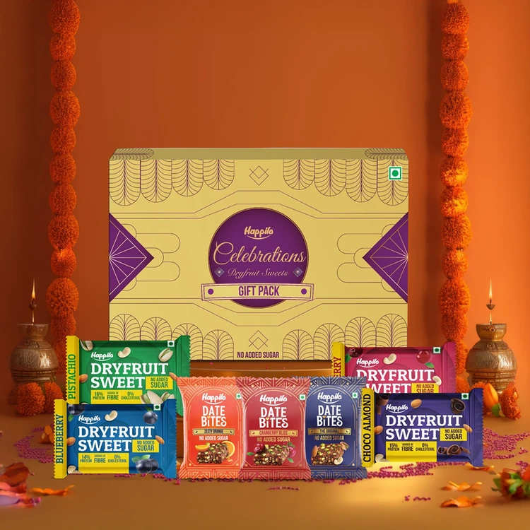 Happilo Diwali Celebrations Dryfruit Sweets Gift Pack