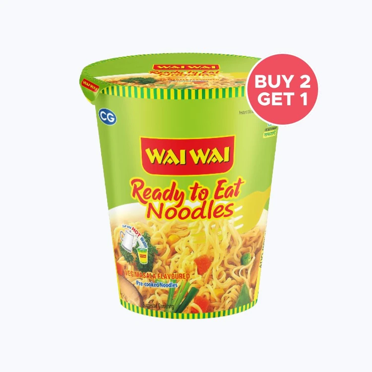 Wai Wai Ready To Eat Cup Noodles - Buy 2 Get 1 Free